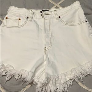 Abercrombie high rise jean shorts